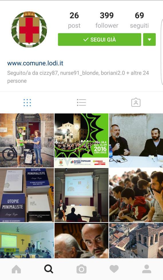 La rete social del Comune di Lodi, dal 17 settembre 2015, si è arricchita di un nuovo elemento.