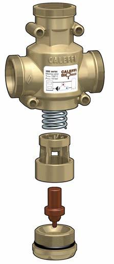 Particolarità costruttive Valvola anticondensa (opzionale) Il dispositivo incorpora un sensore termostatico per il controllo della temperatura dell acqua di ritorno al generatore a combustibile