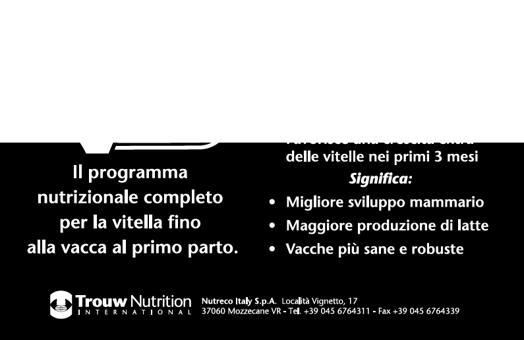 Alcuni studiosi riportano che il 30 50% del fabbisogno d acqua giornaliero viene assunto entro un ora dopo la mungitura.