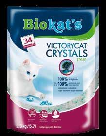 36 4002064 618128 VictoryCat Crystals fresh Lettiera di silicio Potere assorbente eccellente Biodegradabile Con profumo di pino Silica gel cat litter Excellent absorption power Biodegradable With