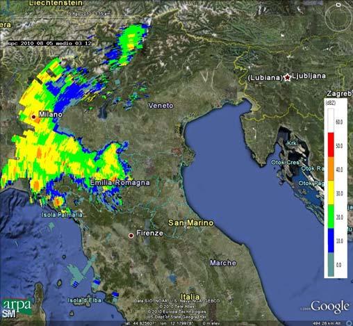 La saccatura che si determina, con asse nord-sud, produce una situazione perturbata che coinvolge marginalmente l Italia i