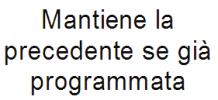 SETTIMANALE Attraverso la funzione è possibile inserire per tutta la settimana i giornalieri da utilizzare. Inserendo 0 viene mantenuto per tutto il giorno lo stato precedente.