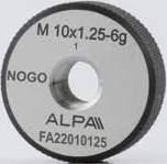 Thread caliper metric fine pitch (MF) In hardened steel. Go/no go plug gauge and rings. Tollerance 6H. Calibro filettato metrico passo fine (MF) In acciaio temperato.