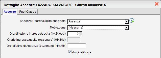 docenti in questa procedura. Di base vengono mostrati solo gli alunni che svolgono la specifica attività con il docente selezionato. È possibile cambiare questa opzione tramite l opzione.