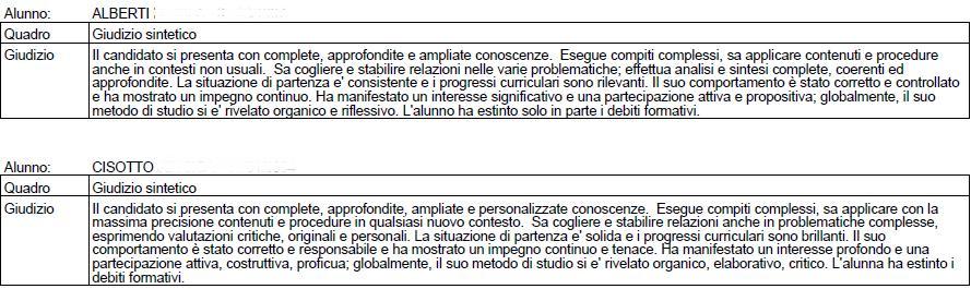 Stampe Giudizi La procedura consente di stampare alcuni modelli utili al caricamento, su cartaceo, degli indicatori tassonomici di valutazione che formeranno il giudizio.