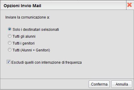 Tramite è invece possibile stampare un prospetto dei ricevimenti selezionati con i nominativi dei genitori, l email e il telefono cellulare.