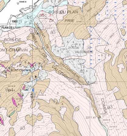 Centralina Condotta Vasca di carico Opera di presa Estratto Carta Geologica SCT Geoportale