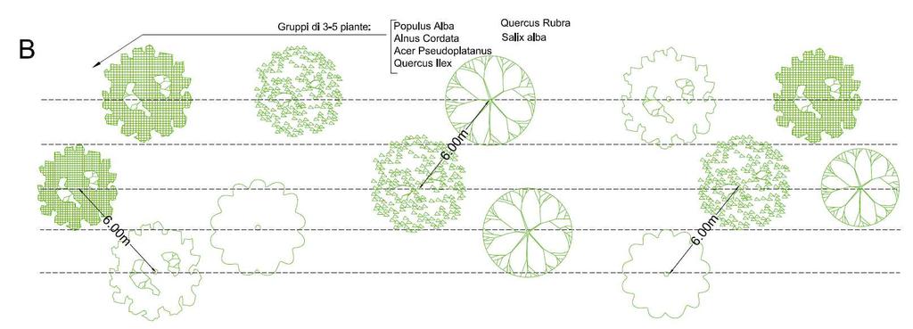 8.2.2 Creazione di aree boscate Si ritiene di proporre aree boscate un popolamento arboreo arbustivo a qualunque stadio di età, di origine naturale o artificiale, con superficie minima di 1800-2200 m