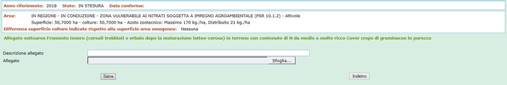 Fase 5: registrazione sottoaree omogenee nel RIC Passo 8: