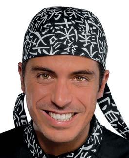 4001W BANDANA bianco codice 124000 nero codice 124001