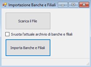 manualmente, potrai selezionare una o più banche tramite -> Carica dati da elenco Banche, cliccando su.