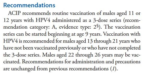 Il vaccino anti-hpv viene raccomandato nei soggetti di sesso maschile, poiché: FDA ha approvato il vaccino quadrivalente anche per le