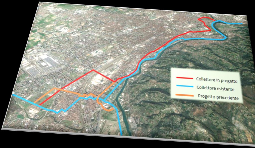 COLLETTORE MEDIANO : IL TRACCIATO DATI DI PROGETTO LUNGHEZZA TOTALE 14 KM VALORE 149.000.000 PRIMO TRATTO LUNGHEZZA 4.