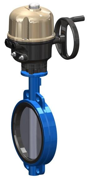 VALVOLA A FARFALLA WAFER/LUG CON ATTUATORE ELETTRICO 1/4 DI GIRO [DN250-DN300] WAFER/LUG BUTTERFLY VALVE WITH ELECTRIC PART