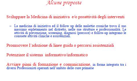 Nuove proposte per