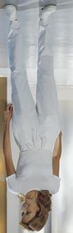 unisex pantaloni pantalone PRAXIS Senza allacciature con elastico in vita e coulisse inserita. Due comode tasche tagliate alla francese ed un tasca posteriore applicata.