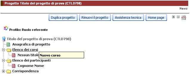 L anagrafica è diventata verde perché è stata resa definitiva, i corsi e l elenco dei partecipanti sono ancora rossi perché non sono definitivi.