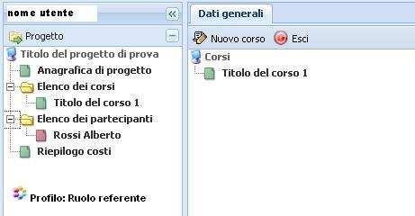 caso dei corsi e nell altro dei partecipanti con a