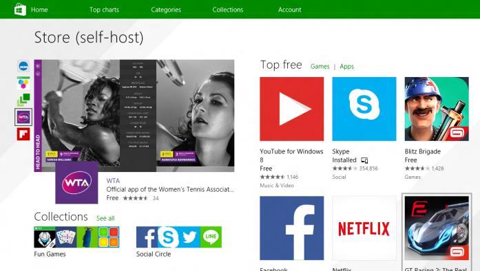 Windows Store "Portale aziendale" App Windows Store Accesso con Microsoft Account (MSA) Pagare con carta di credito, gift card, PayPal, Alipay, INICIS,