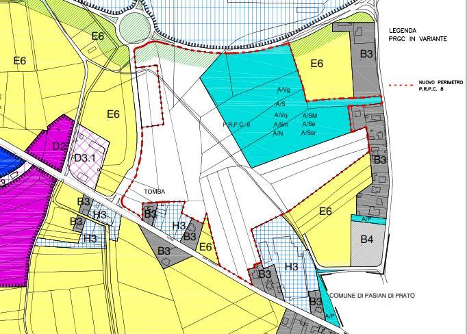 PRGC ZONIZZAZIONE RIDUZIONE PERIMETRO PRPC 8 Zonizzazione : ZONA A/Sst.