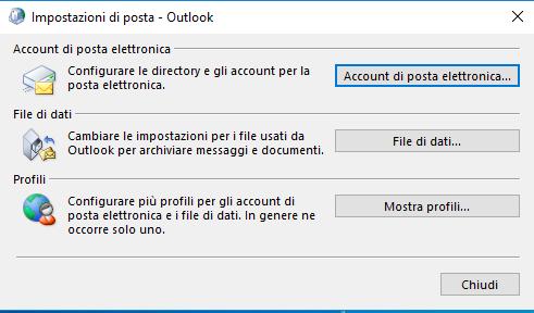 [8 di 16] 8 Configurazione della posta su Outlook Per configurare la posta sul client Outlook è possibile optare per tre modalità appresso indicate.