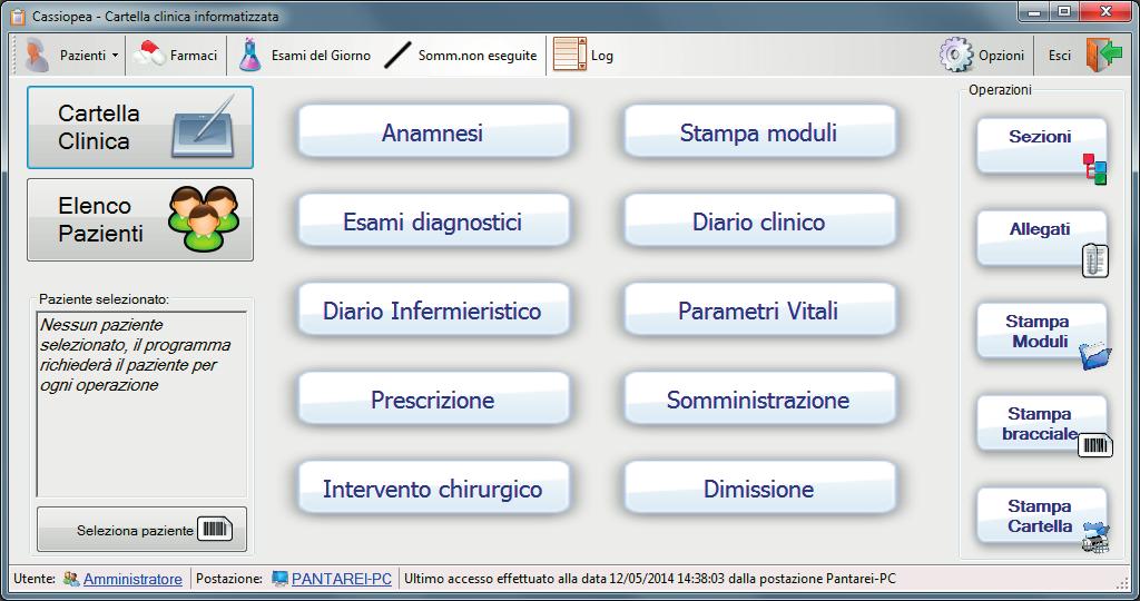 CASSIOPEA Cartella Clinica Informatizzata Cassiopea è un software per la gestione della Cartella Clinica Informatizzata.