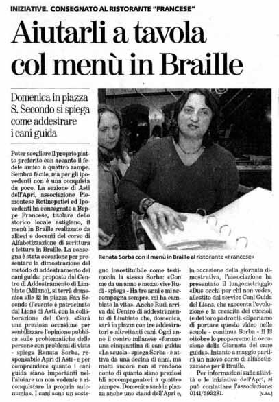 LA STAMPA ed ASTI