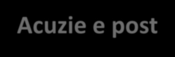 Acuzie e post-acuzie «Vanno trattati come episodi di ricovero separati i casi di passaggio da un regime di ricovero ad un altro (da ordinario a diurno e viceversa), e il passaggio da un ricovero per