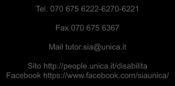 Mail tutor.sia@unica.it Sito http://people.