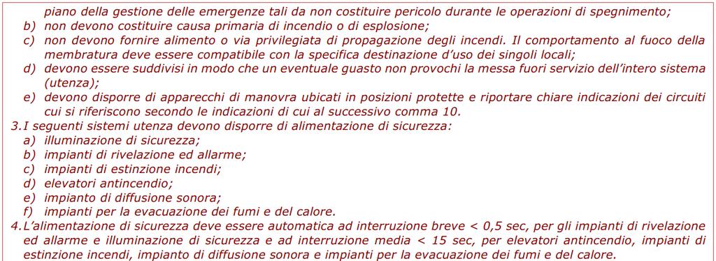 SCALE CARATTERISTICHE SCALE: AMMISSIBILITÀ DI UNA SOLA SCALA IMPIANTI DI SOLLEVAMENTOI: PROTEZIONE VANI CORSA IMPIANTI DI «CLIMATIZZAZIONE»: IMPIANTI