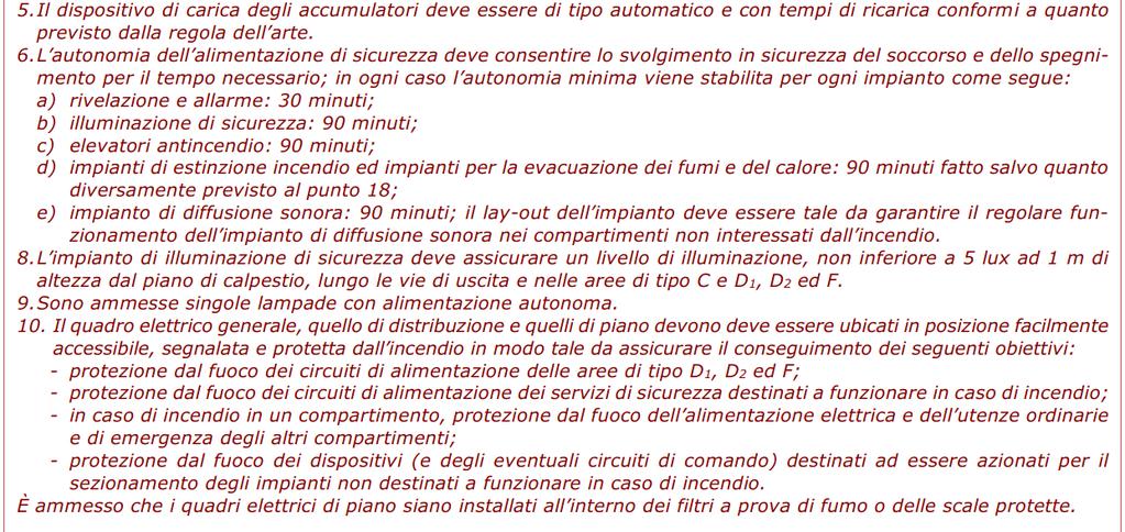 SCALE CARATTERISTICHE SCALE: AMMISSIBILITÀ DI UNA SOLA SCALA IMPIANTI DI SOLLEVAMENTOI: PROTEZIONE VANI CORSA IMPIANTI DI «CLIMATIZZAZIONE»: IMPIANTI