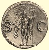 400 57 Augusto (27 a.c.-14 d.c.) Denario - Testa a d.
