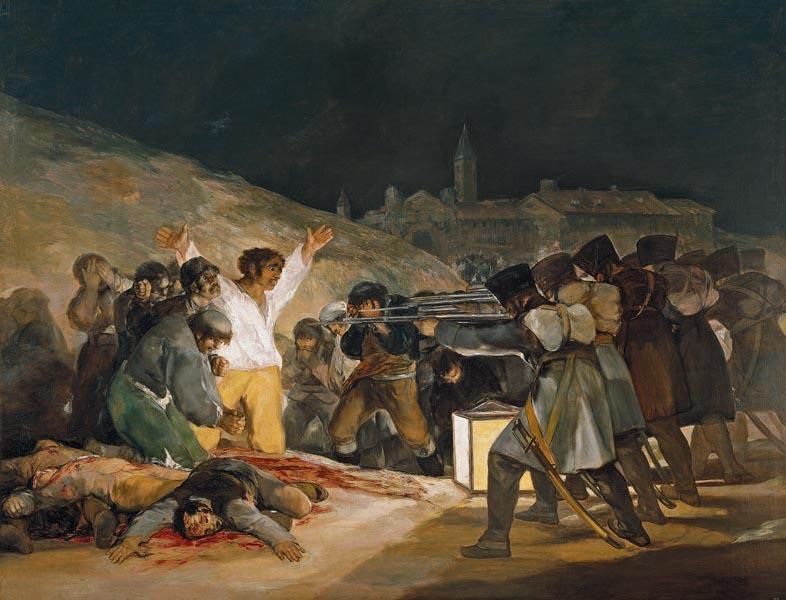 Un manifesto di denuncia La fucilazione rappresenta un caposaldo della storia dell arte dell Ottocento. È un dipinto di rottura, di denuncia di quello che per Goya è un crimine di guerra.