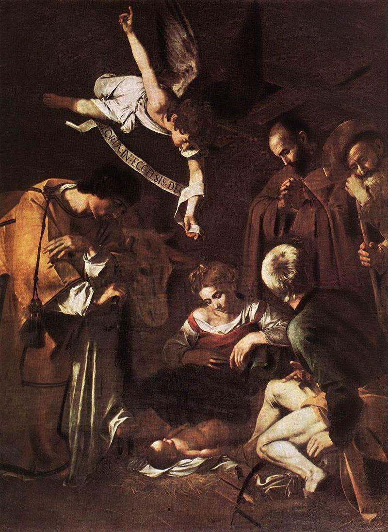 Caravaggio, Natività con i santi Lorenzo e Francesco d'assisi, 1600.
