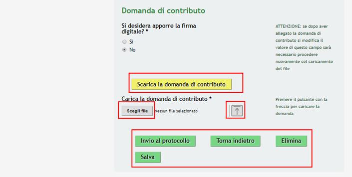 informazioni inserite nei moduli precedenti.