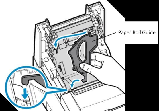 Installazione della guida del rotolo di carta Per utilizzare la stampante