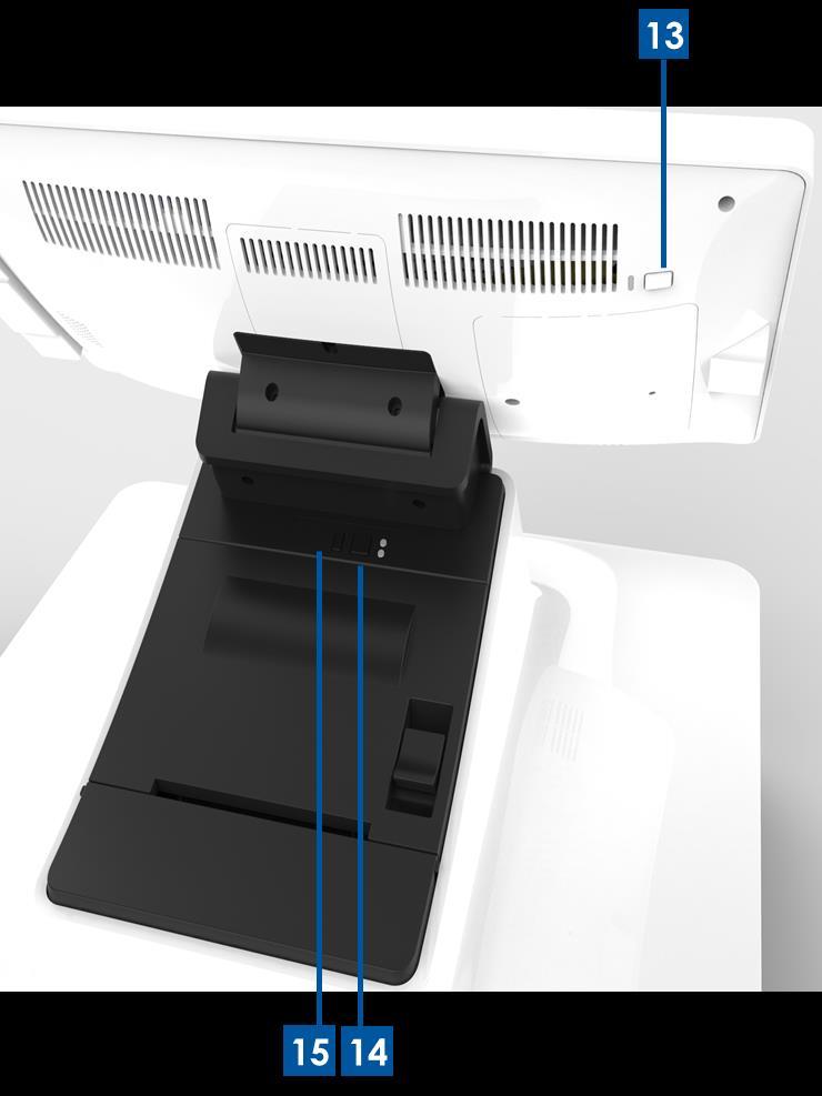 A. Display di PayPoint Plus Lettore di bande magnetiche 1