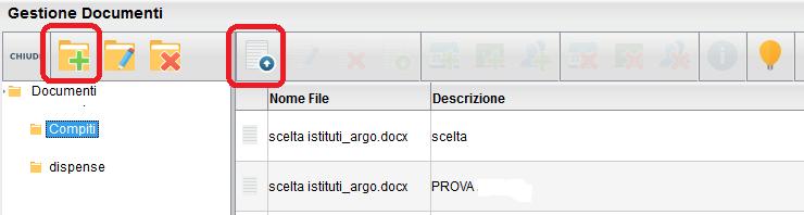 Ogni docente, utilizzando la funzione di Gestione documenti presente nel menù di sinistra Condivisione Documenti ha la possibilità di