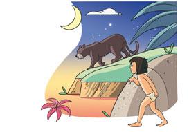 pantera nera, molto forte e Mowgli Papà Lupo Mowgli La