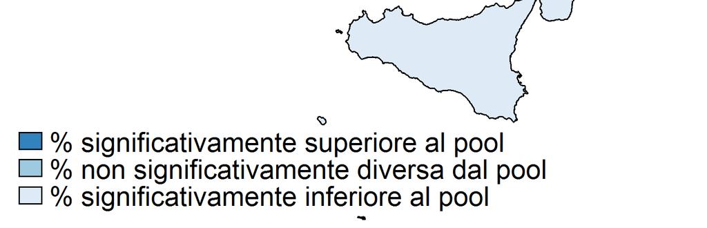 nazionale (41, figura 34). In Italia appare un importante gradiente territoriale: 62 al Nord 12, 43 al Centro e 19 al Sud (range: 13 Calabria - 71 Emilia-Romagna, figura 35). Figura 34.