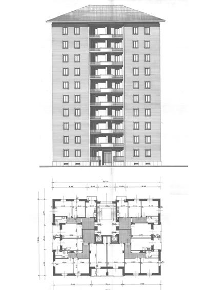 Archivio Ex Fiat Engineering Maire Tecnimont, tombolotto 145, pianta e prospetto, 1956 In questo modo è possibile definire un arco temporale che parte dalla prima collaborazione con la Gestione