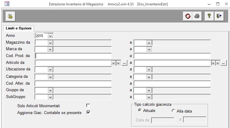 3. Magazzino Inventario Estrazione Inventario Contabile Posso lasciare la