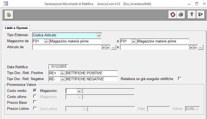 Magazzino-Inventario-Generazione movimenti di rettifica Confermare l elaborazione.