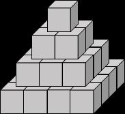 6. PIRAMIDI (Cat. 4, 5) Alessandro possiede un gran numero di cubi grigi con i quali costruisce delle torri a forma di piramidi, come quella che vedete nella figura.