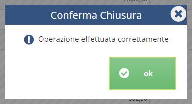 confermare i documenti del mese di riferimento Ad operazione terminata