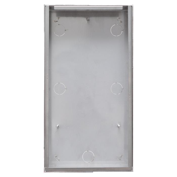 Dimensioni 180x245x57 mm Accessorio in acciaio inox per montaggio da parete delle pulsantiere serie 316 analog a 3 e 4 pulsanti. 3462/4 CUSTODIA PARETE PULS. A 3 E 4 P.