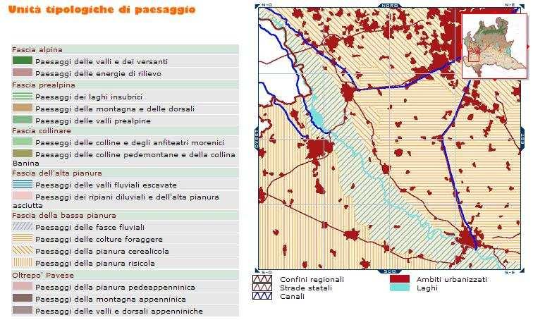 Unità tipologiche di paesaggio sono quelle fasce di territorio che presentano caratteristiche omogenee dovute sia all assetto naturale sia agli interventi dell uomo; Elementi identificativi del