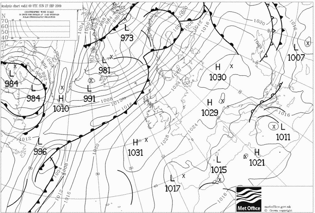 2.6 Descrizione Sinottica del 27 settembre Si evidenziano ancora sistemi convettivi a mesoscala sull area jonica, in spostamento comunque verso il settore egeo.