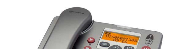 PowerTel 58 Plus Telefono con amplificatore e segreteria telefonica integrata Particolarmente adatto per persone con difficoltà all udito, handicap alla vista o per l uso in un ambiente rumoroso.