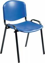 Sedia in similpelle: sedile 46 x 41 cm; schienale 48 x 34 cm; altezza sedile da terra 46 cm; altezza totale 80 cm.